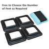 Height-Adjustable Step Aerobics Platform Fitness Equipment Stepper Trainer Exercise Step Platform with 4 Riser Blue
